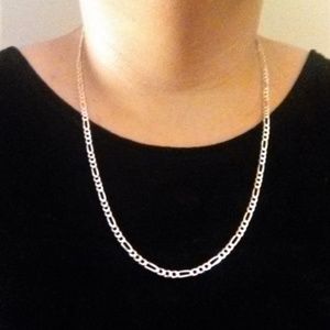 24" .925 Sterling Silver Figaro 4mm Chain